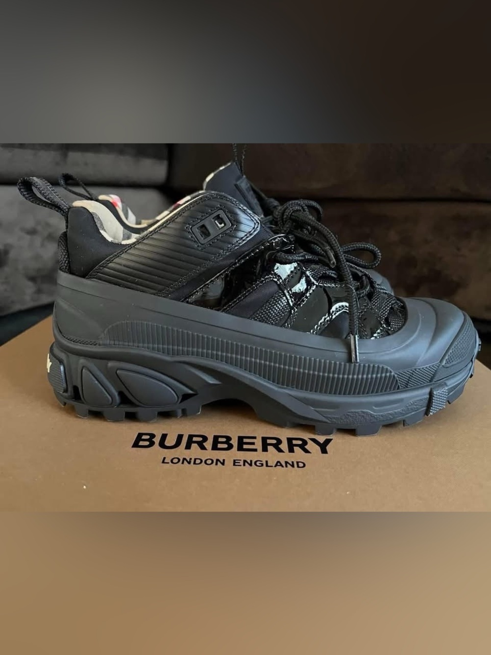 Burberry Black Chunky Platform Trainer